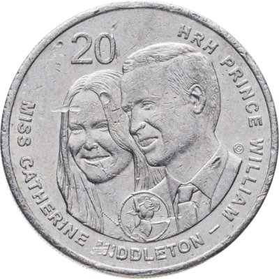 купить Австралия 20 центов (cents) 2011 Свадьба Принца Уильяма и Кэтрин Миддлтон