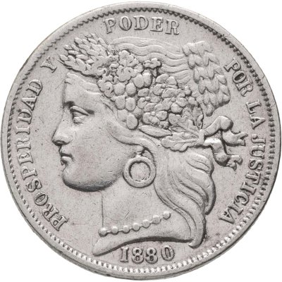 купить Перу 1 песета 1880
