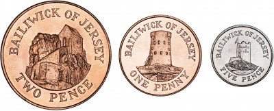 Купить Набор монет Джерси 2008 года (3 штуки)