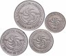 Купить Грузия набор из 4-х монет 1993 (1, 2, 5 и 10 тетри)