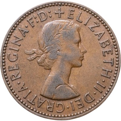 купить Великобритания 1/2 пенни (penny) 1957
