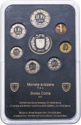 купить Швейцария 1982 годовой набор из 8-ми монет в оригинальной пластиковой упаковке