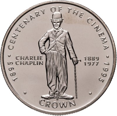 купить Гибралтар 1 крона (crown) 1996 "100 лет кино - Чарли Чаплин"