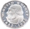Купить Германия (Третий рейх) 5 рейхсмарок (reichsmark) 1933 D "450 лет со дня рождения Мартина Лютера" в слабе NGC PF66 CAMEO