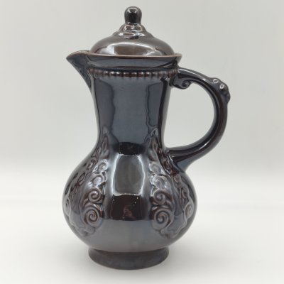 купить Кувшин кобальтового цвета с золотистым восточным орнаментом, фарфор, крытье, золочение, Бронницкий завод фарфоровых изделий «Возрождение», СССР, 1980-1990 гг.