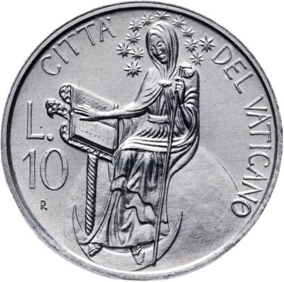 купить Ватикан 10 лир 1986