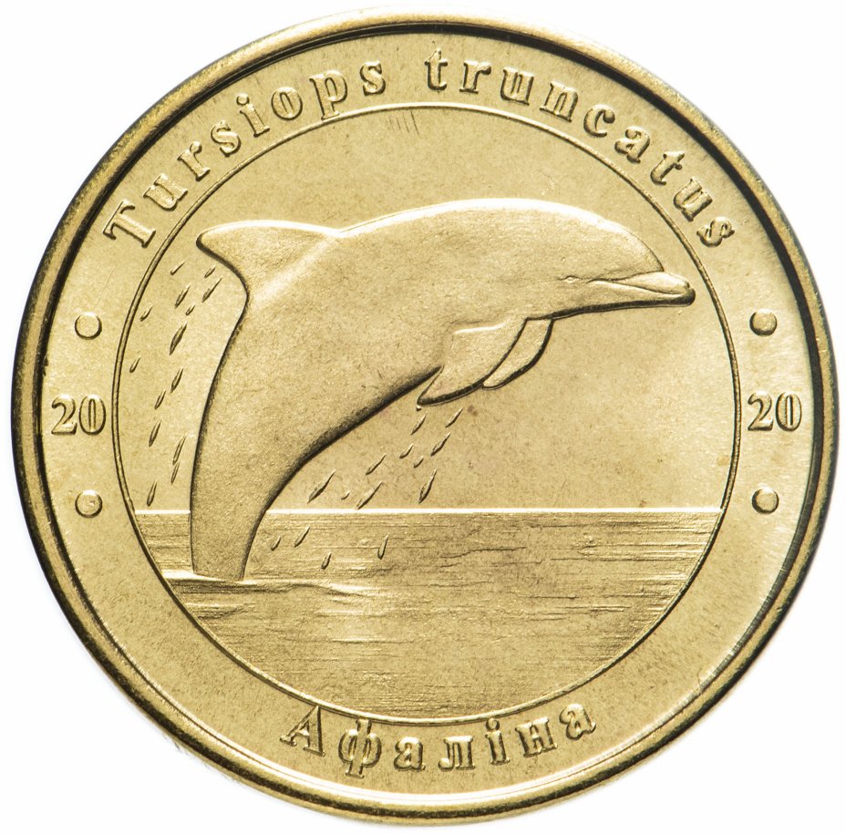 купить Украина монетовидный жетон 1 злотник 2020 "Красная книга Украины-Афалина"