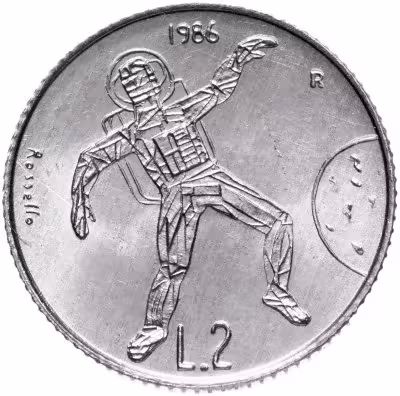 купить Сан-Марино 2 лиры (lire) 1986 "Эволюция технологий"