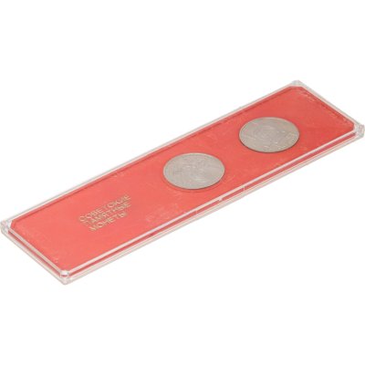 купить Набор из 2-х рублей 1981 и 1983гг. Юбилеи первого полета человека в космос Proof в памятном футляре Госбанка СССР