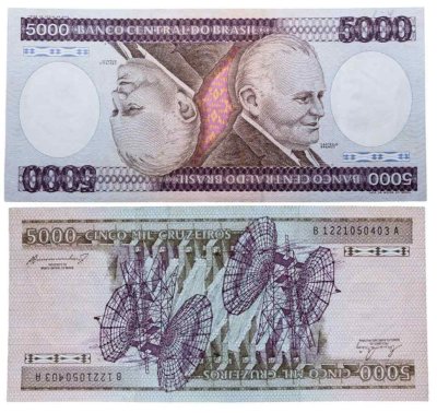 купить Бразилия 5000 крузейро 1984