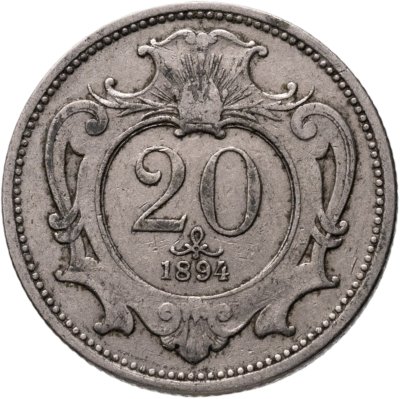 купить Австро-Венгрия 20 геллеров (heller) 1894 для Австрии