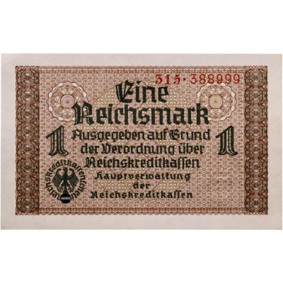 купить Германия 1 рейхсмарка (reichsmark) 1940-1945 "Немецкие оккупационные территории"