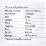 Купить Острова Питкэрн 2 доллара 2010 "Глубоководные рыбы - Светящийся анчоус" с сертификатом
