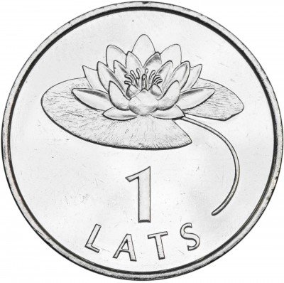 купить Латвия 1 лат 2008 "Лилия"