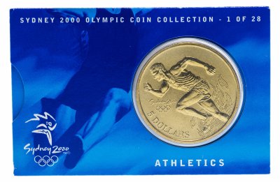Купить Австралия 5 долларов (dollars) 2000 Олимпийские игры в Сиднее - Легкая атлетика