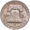 Купить США 50 центов (1/2 доллара, half dollar) 1963 D "Franklin Half Dollar"