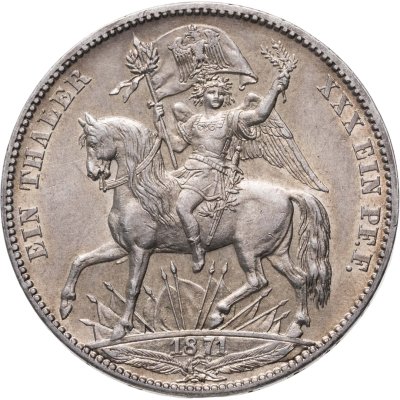 купить Германия, Саксония 1 союзный талер 1871 "Победоносное завершение Франко-прусской войны"