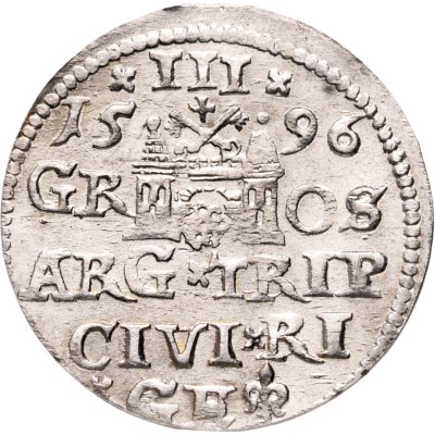 купить Речь Посполитая, Ливония 3 гроша 1596 Сигизмунд III