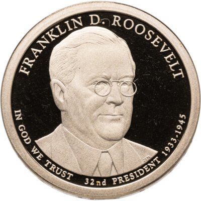 купить США 1 доллар 2014 S "32-й президент США - Франклин Рузвельт", знак монетного двора "S" - Сан-Франциско