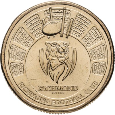 купить Австралия 1 доллар (dollar) 2024 "Австралийская футбольная лига - Richmond Tigers"