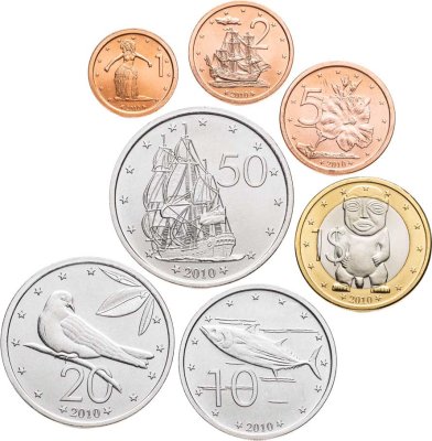 купить Острова Кука 2010 набор из 7-ми монет "Животные, Корабль"