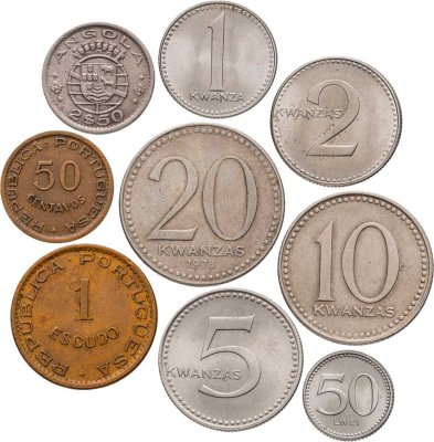 купить Ангола, набор 9 монет 1958-1978