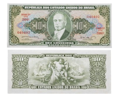 купить Бразилия 10 крузейро 1962 года (Pick 177a)