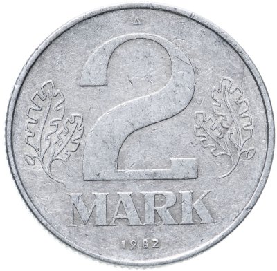 купить Германия (ГДР) 2 марки 1982 надпись "MARK"