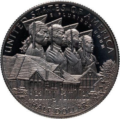 купить США 50 центов (1/2 доллара, half dollar) 2017 S 100 лет организации "Boys Town" знак монетного двора: "S" - Сан-Франциско