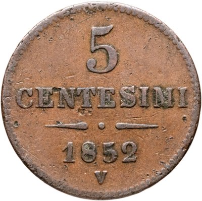 купить Ломбардия-Венеция 5 чентезимо 1852 V