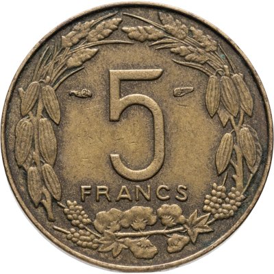 купить Французская Экваториальная Африка, Камерун 5 франков (francs) 1958