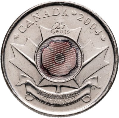 купить Канада 25 центов (cents) 2004 "День памяти"