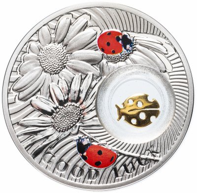 купить Ниуэ 2 доллара 2012 UNC "Монеты на счастье - Божья коровка" в буклете