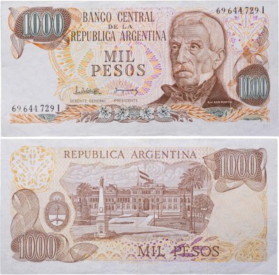 купить Аргентина 1000 песо 1972-1983