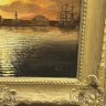 Купить Картина "Петербург. 1825 г." в раме, художник Жебровский И., холст, масло, гипс, золочение, Россия, 1980-2000 гг.
