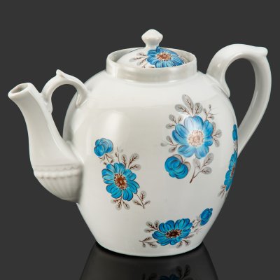 купить Чайник доливной с цветочным декором, фарфор, деколь, СССР, 1980-1990 гг.