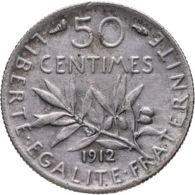купить Франция 50 сантимов (centimes) 1912