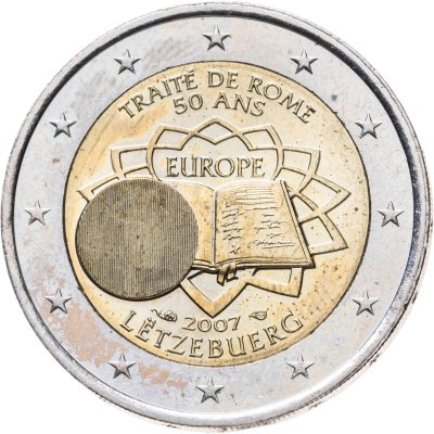купить Люксембург 2 евро 2007 "50 лет Римскому договору"