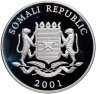Купить Сомали 100 шиллингов (shillings) 2001 "Олимпийские игры", в слабе Монетник.ру PF det
