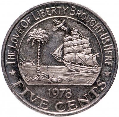 купить Либерия 5 центов (cents) 1978