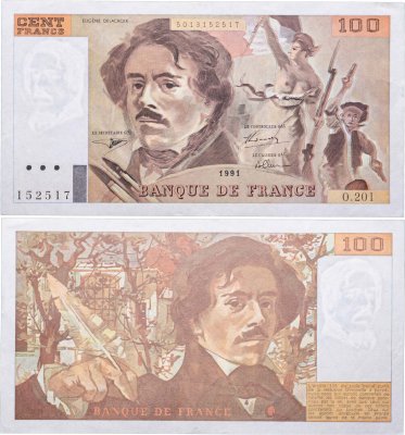 купить Франция 100 франков 1984 (Eugène Delacroix, Эжен Делакруа)