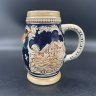 Купить Кружка пивная с рельефным изображением жанровой сцены в трактире, керамика, глазурь, роспись, Marzi & Remy, Германия, 1964-1990 гг.
