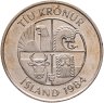 Купить Исландия 10 крон (kronur) 1984