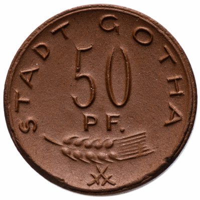 Купить Германия, Гота нотгельд 50 пфеннигов 1921
