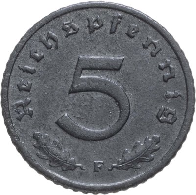 купить Германия, Третий рейх 5 рейхспфеннигов 1941, "F"