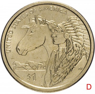 купить США 1 доллар (dollar) 2012 D "Коренные Американцы - Торговые пути 17 века"