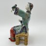 Купить Статуэтка "Китайская девушка с птицей", Shiwan Wucai, керамика, глазурь, роспись, Китай, 1980-2000 гг.