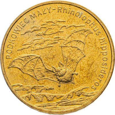 купить Польша 2 злотых 2010 "Животный мир Польши: Летучая мышь"