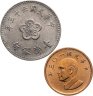 Купить Тайвань набор старый и новый 1 доллар  1967-2017 (2 штуки)