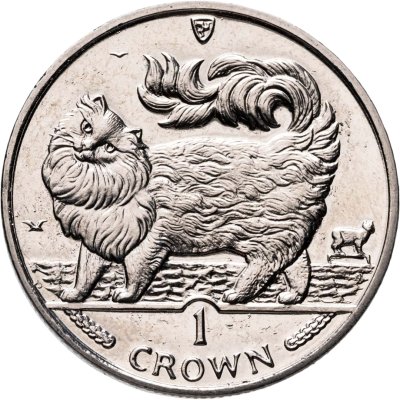 купить Остров Мэн 1 крона (crown) 1993 "Кошки - Мейн-кун"